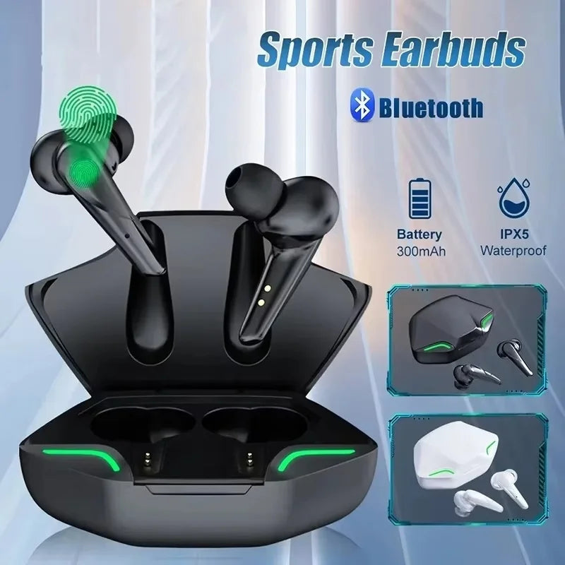 Gaming Wireless Bluetooth Headset With HD Mic Stereo Bass Clear Voice Call Control For Smartphone Mobile Phone Gaming Earphones