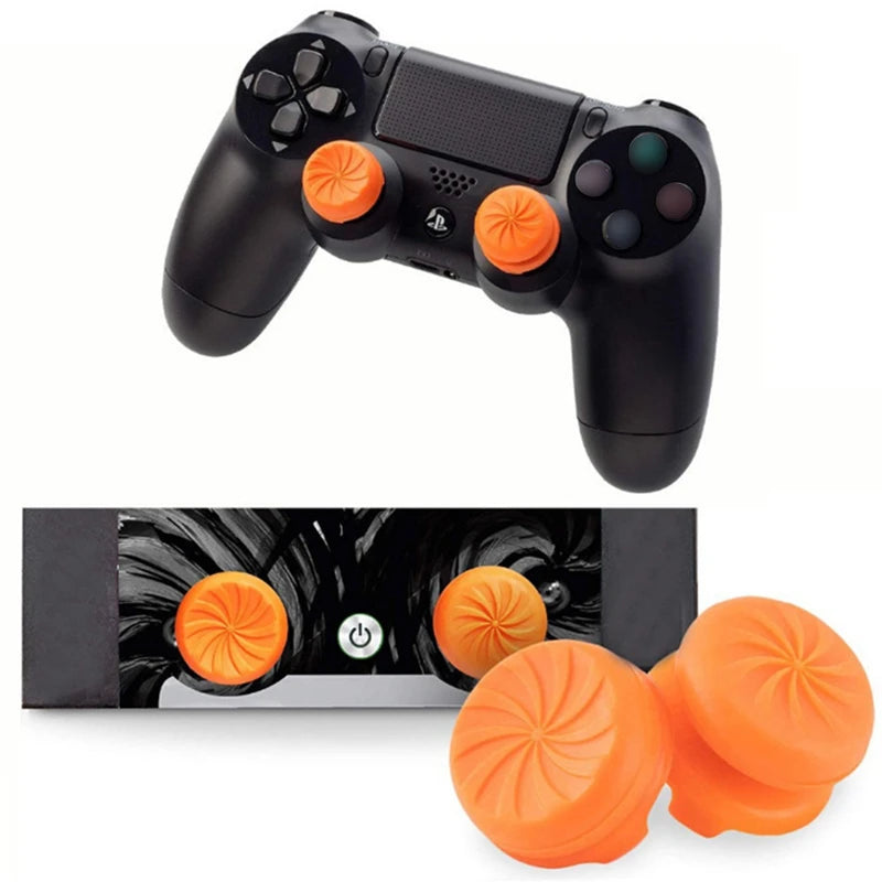 2 Pcs Games Silicone Thumb Grip For PS4 PS5 Game Controller Gamepad Thumb Stick Grip High/Low Rise Covers Controller Accessories