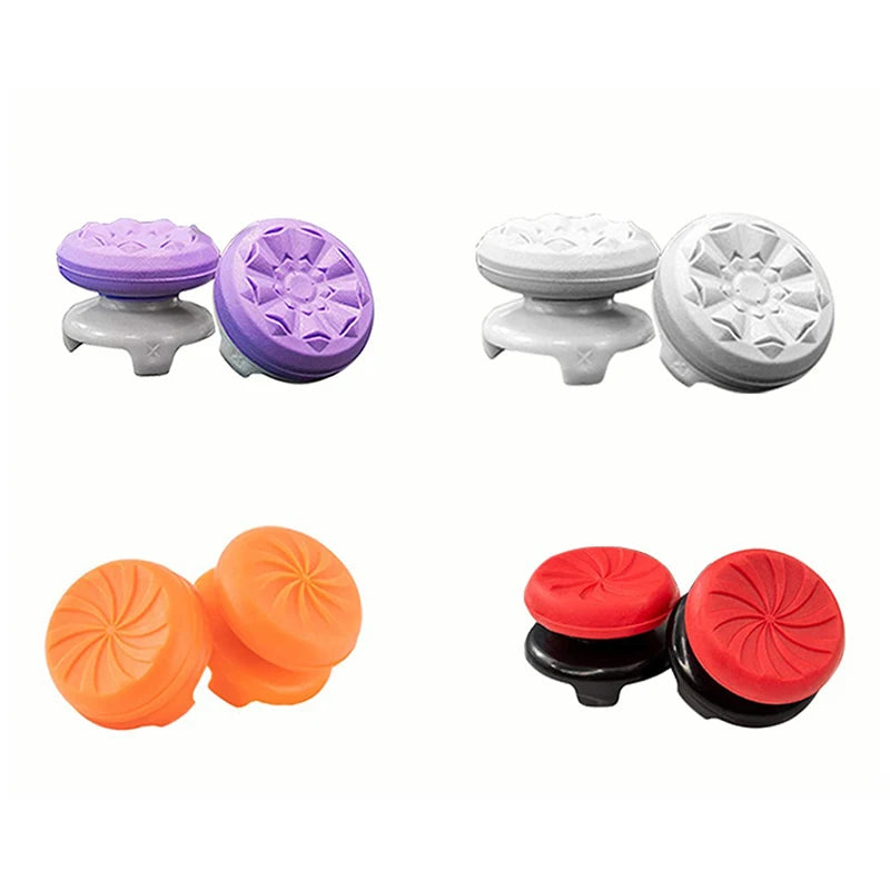 2 Pcs Games Silicone Thumb Grip For PS4 PS5 Game Controller Gamepad Thumb Stick Grip High/Low Rise Covers Controller Accessories