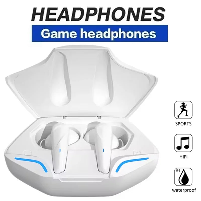 Gaming Wireless Bluetooth Headset With HD Mic Stereo Bass Clear Voice Call Control For Smartphone Mobile Phone Gaming Earphones