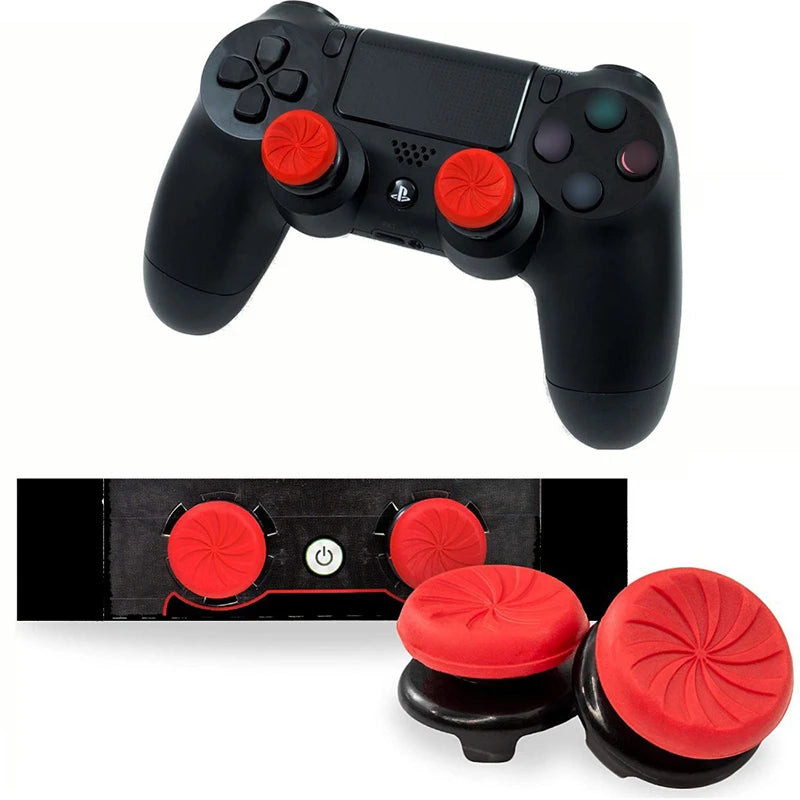 2 Pcs Games Silicone Thumb Grip For PS4 PS5 Game Controller Gamepad Thumb Stick Grip High/Low Rise Covers Controller Accessories